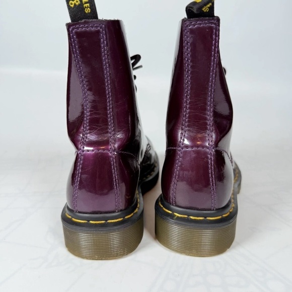 Dr Marten's Pascal Air Wair Boots Purple Burgundy Women's Size 6 Uk 4 Eu 37 - Picture 10 of 16